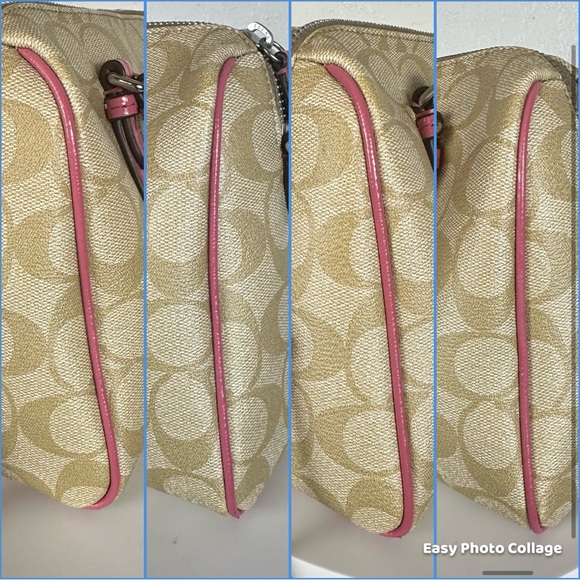 Coach Signature Canvas Satchel - Tan and Pink - Picture 7 of 13